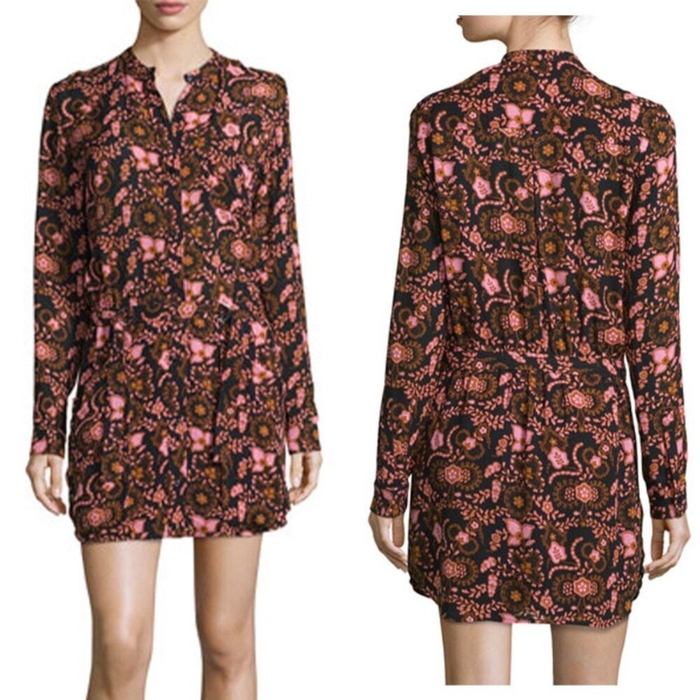 A.L.C. Sacha Paisley Floral Silk Long Sleeve Dress | Sz 4